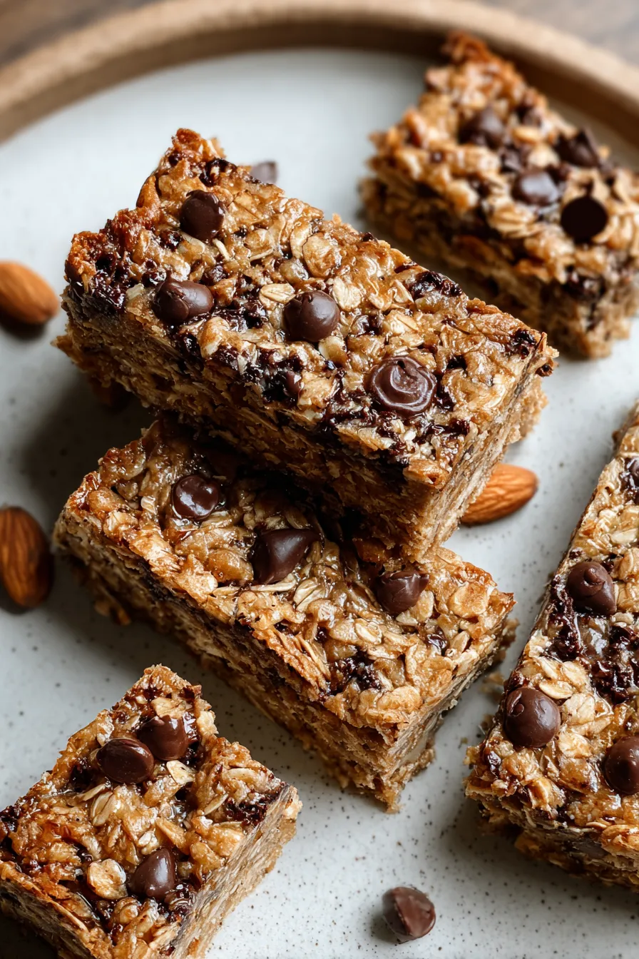 Wholesome & Healthy Chocolate Chip Oat Bars: No Refined Sugar
